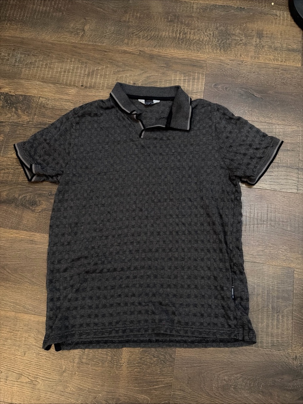 Ben Sherman The Original Polo Mens Gray Textured Cotton Mod Shirt 21x25